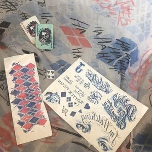 Harley Quinn Suicide Squad temporary tattoos